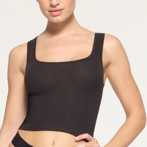 Skims Cotton Rib Tank Soot